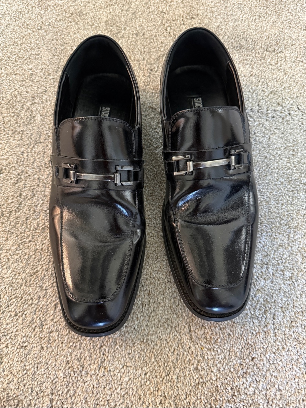 Stacy Adams Savoir Black Patent Leather Dress Loafers